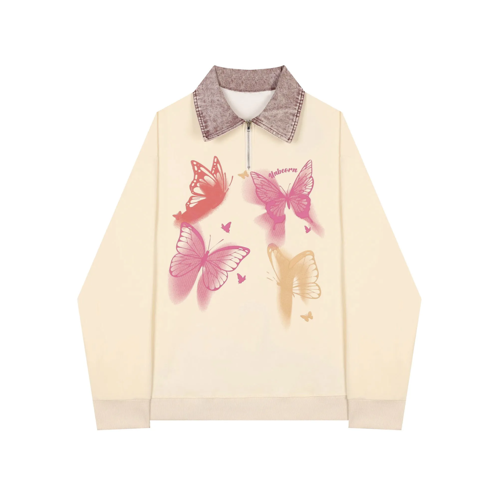 

Autumn Winter Woman Lapel Print Sweatshirt Casual Long Sleeve Fashion Pullover Hoodies Female