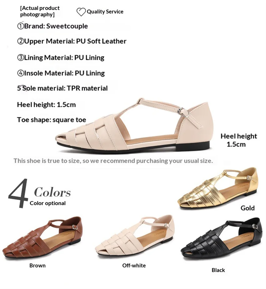 босоножки женские sandalias mujer Women's Sandals Summer 2026 Casual Roman Flat Sandals Cover Toe T-tied Weave Boho Shoes view 2