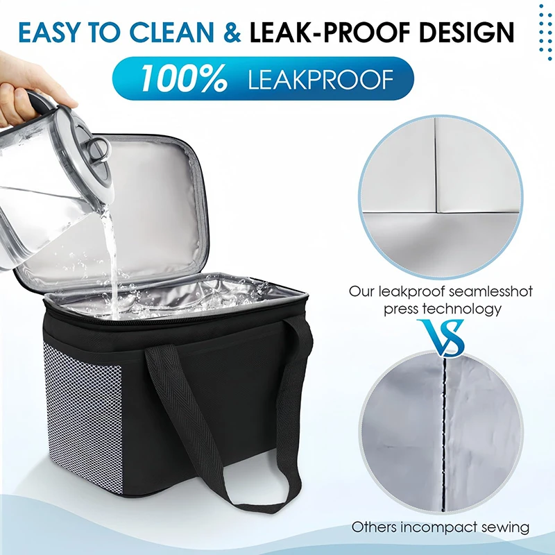 6L Small Insulated Lunch Bag with Leak-Proof Design for Women Men Portable Bag For Lunch Box for Work Picnics Outdoor Activities