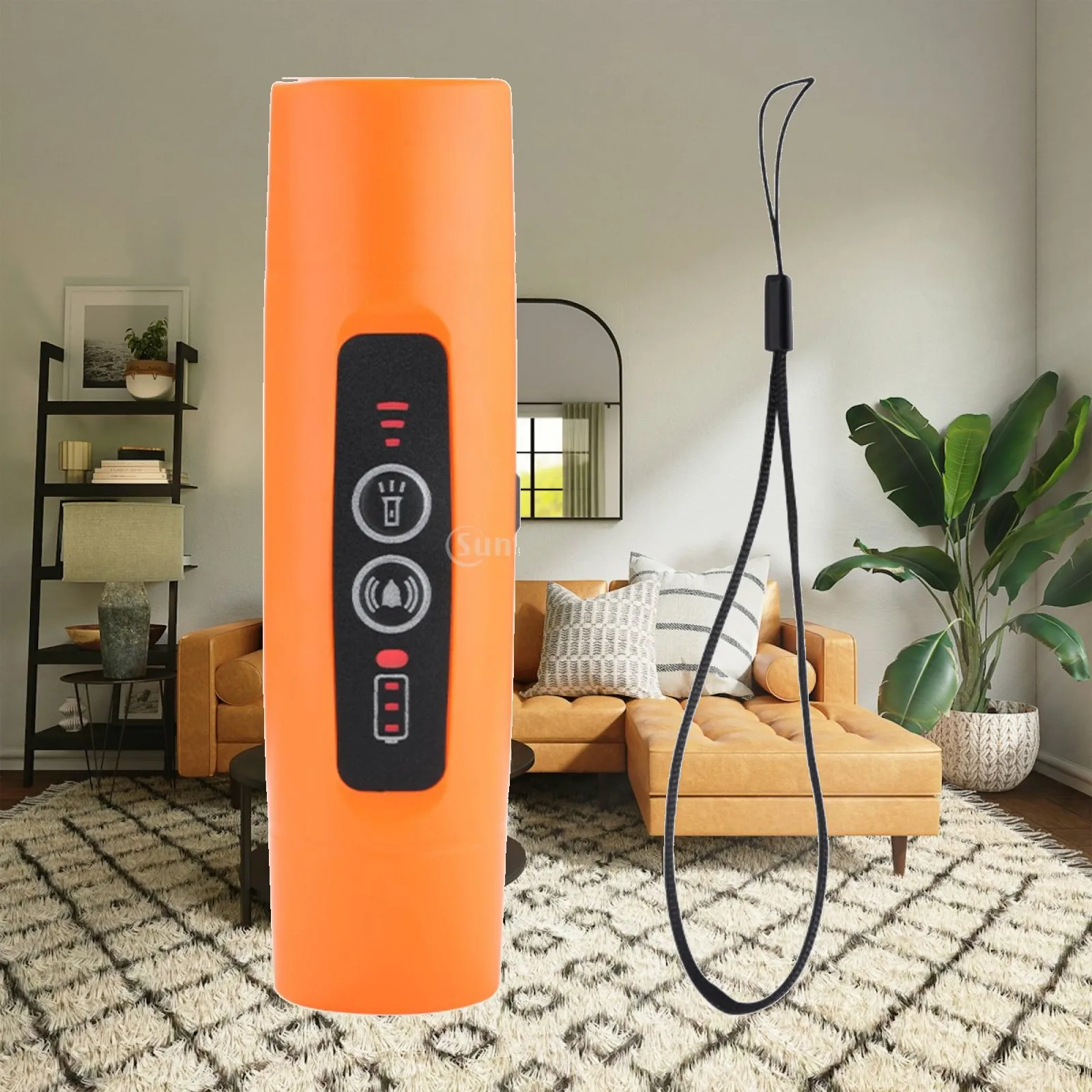 Ultrasonic Repeller Long Range Anti Bark Device Dog Anti Barking Tool with Alarm and Flashlight for Outdoor Errands