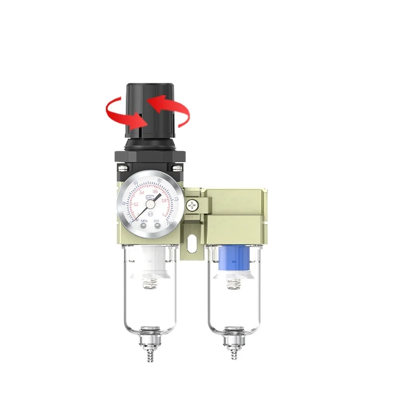 Oil-water separator, with automatic drainage air filter, three-way compressed water gas filter