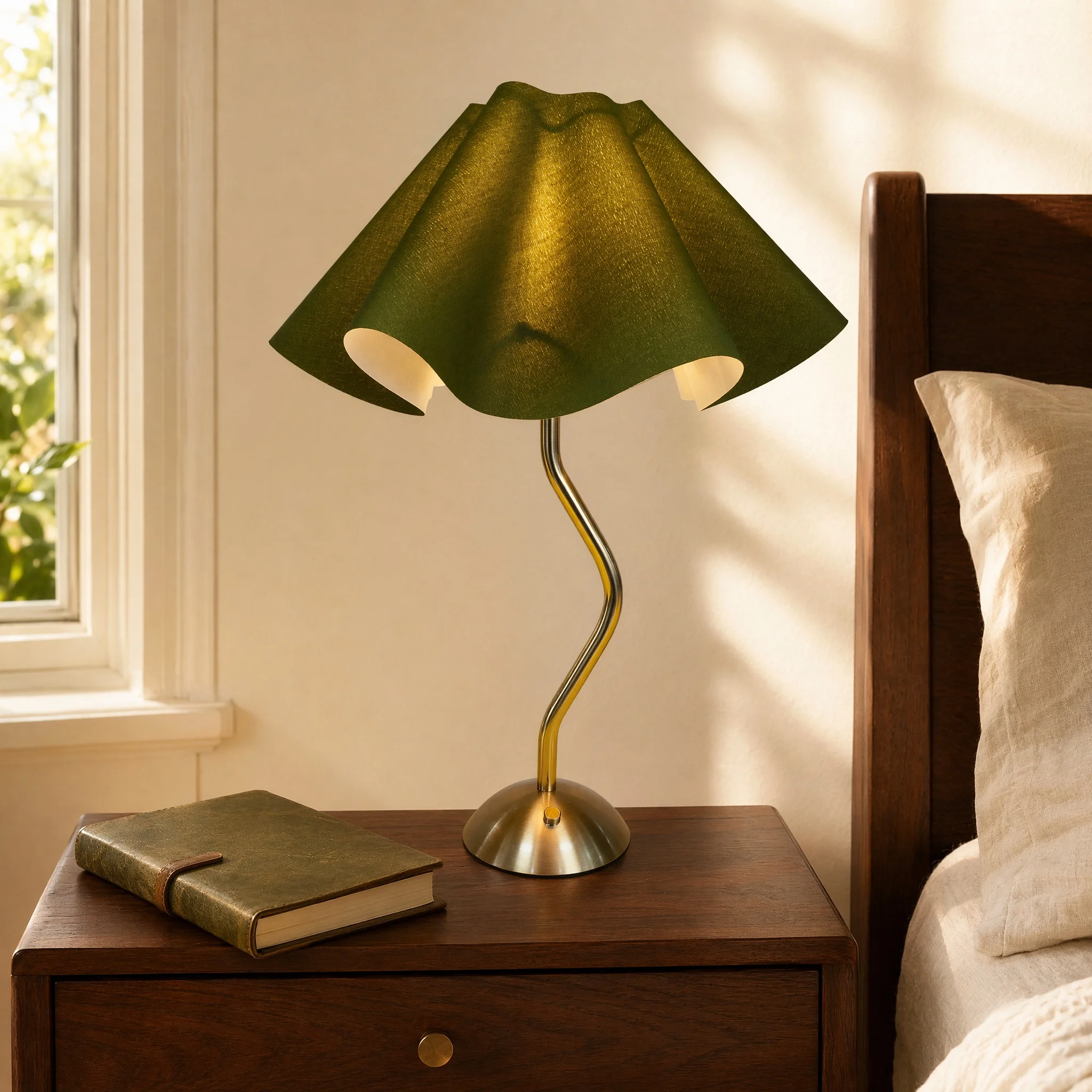Professional Event Rental Cordless Table Lamp Iron Stand Fabric Shade Rechargeable Light For Wedding Banquet