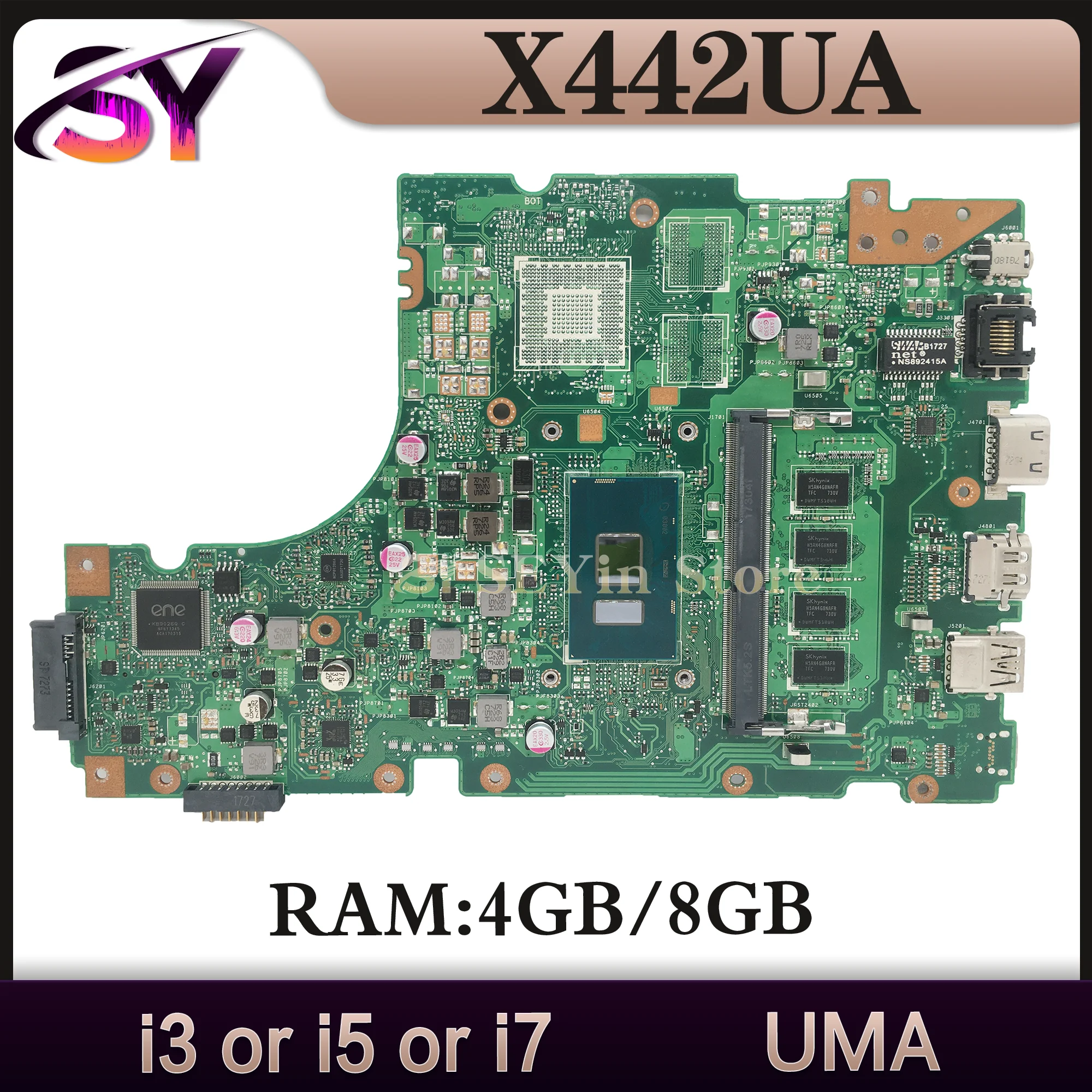 X442UQ Mainboard For ASUS X442U F442U A442U A480U R419U X442UN X442UQR X442URR X442UR X442UF X442UA X442UAR Laptop Motherboard