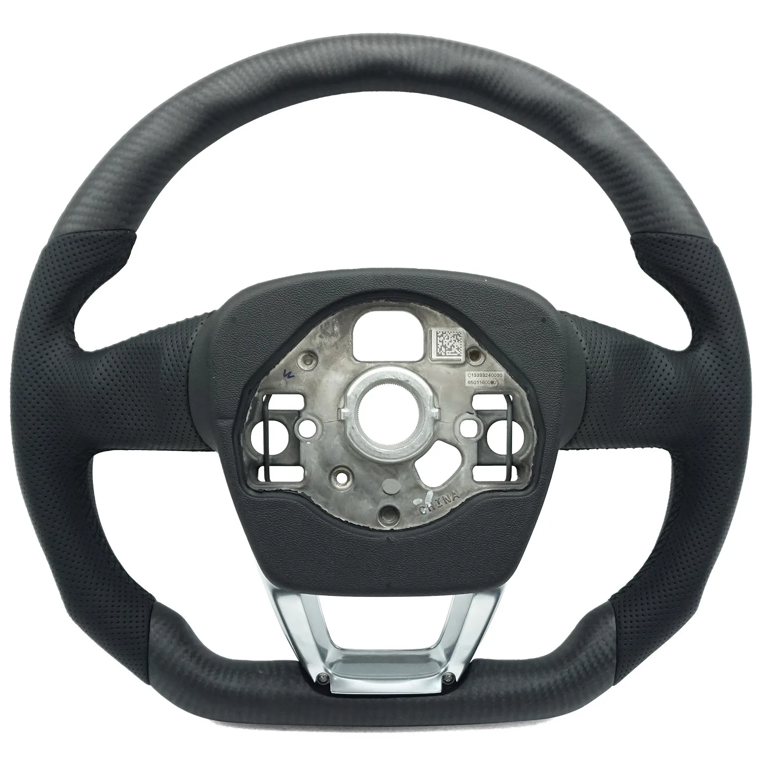 Suitable for Audi S Standard Q3 Matte Carbon Fiber Half Punched Black Line No Button No Pick No Heating