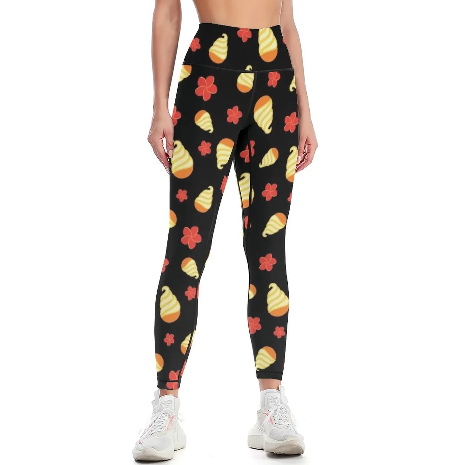 

Dole Whip Pattern - Scattered Black BG Leggings for fitness sporty woman gym Jogger pants Sports pants for Womens Leggings