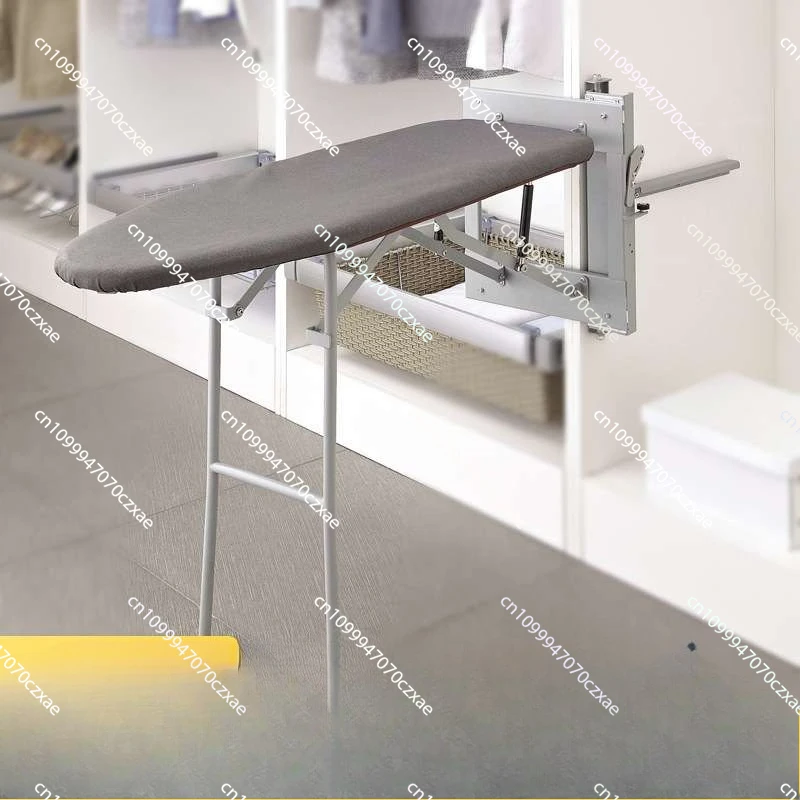 

Wall Mounted Drop Down Ironing Board Wardrobe Cabinet Built-In Push Pull Out Sliding Tabletop Ironing Board
