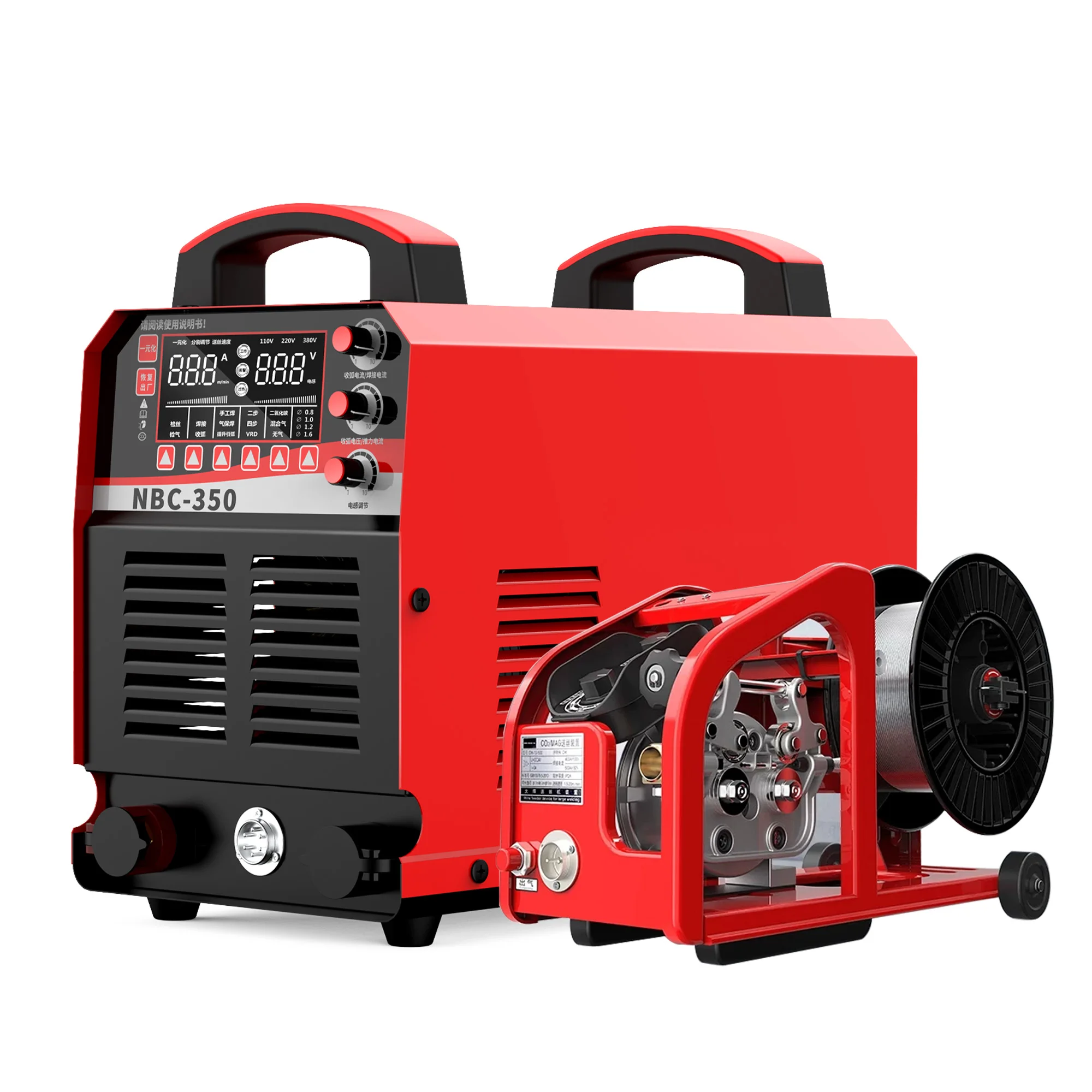 Industrial NBC350 IGBT Inverter Welding Machine 220V 380V Dual Module CO2 MIG Welder Manual Metal Arc Welding Equipment