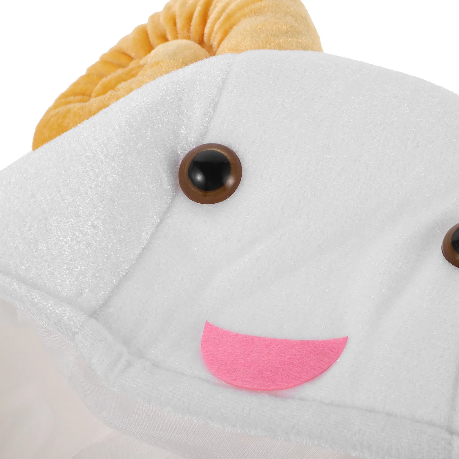 Lamb Hat Adult Soft Fleece Winter Beanie with RAM Horns and Lamb Ears for Carnival Party Photo Booth Cosplay Farm Animal Theme