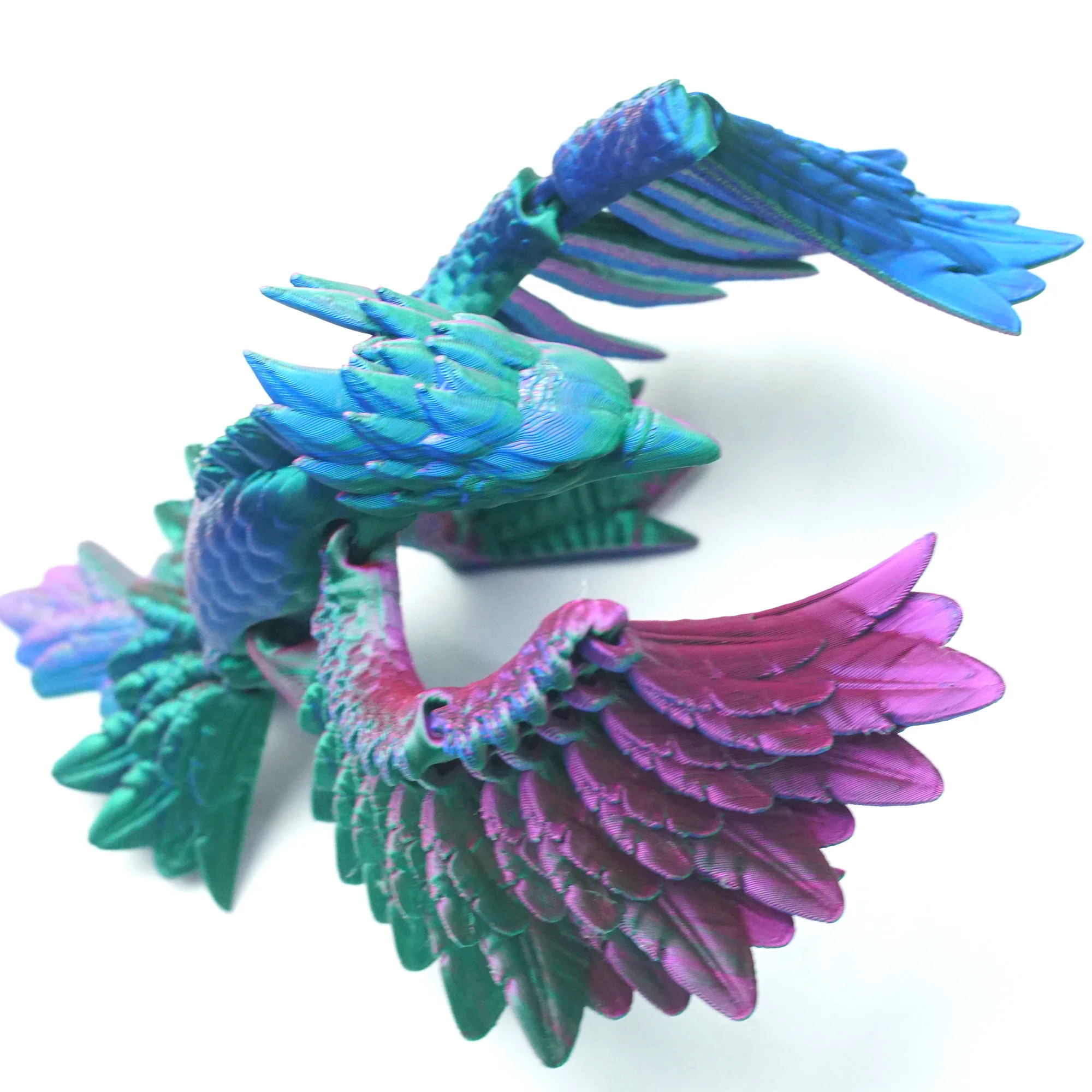 3D printed phoenix, animal toys, home, room, car decoration, desktop ornaments, and free movement of joints