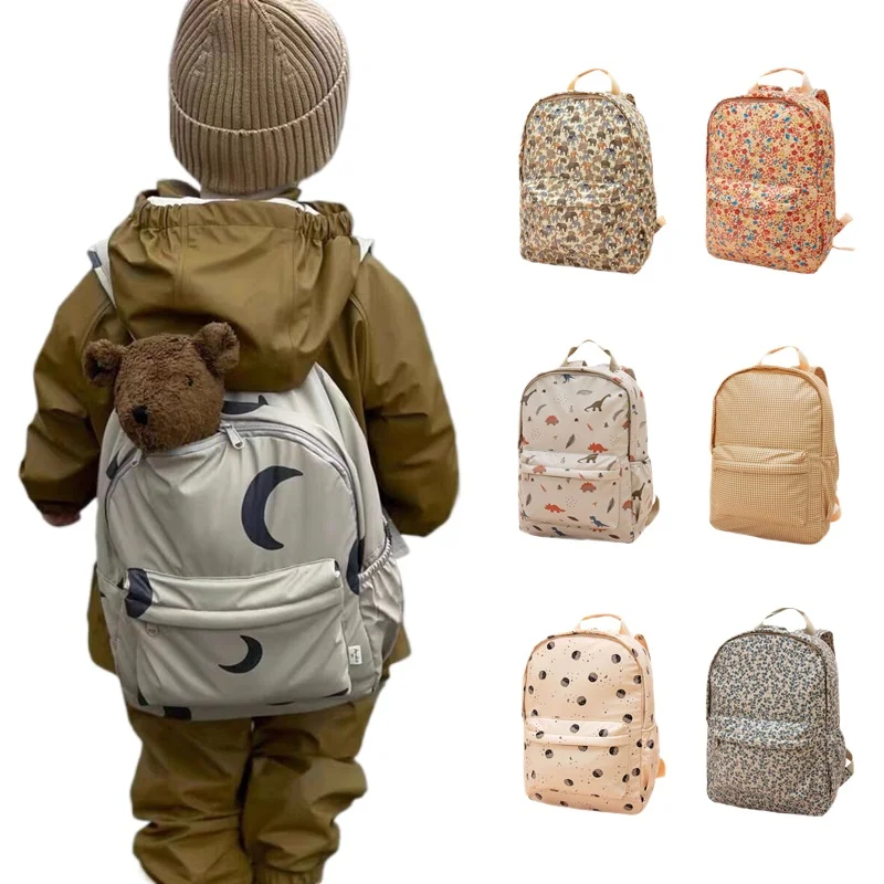 Autumn Winter Kids Backpack Mother Kids Bags Waterproof Cartoon Print Children's Backpack Kindergarten Mommy Backpack