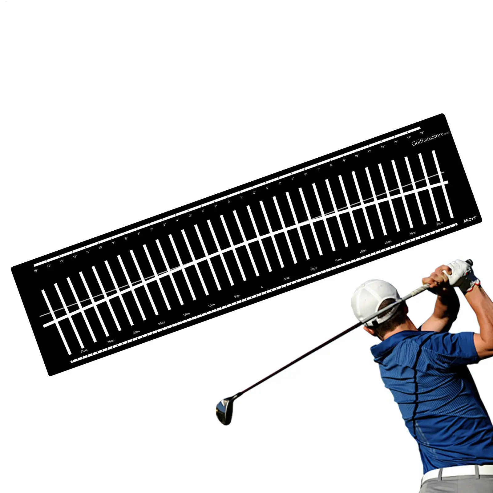 

Golf Putting Mat Golf Hitting Game Training Aid With Alignment Putting Arc Simulator For Practice Men Dad Recreation On Patio