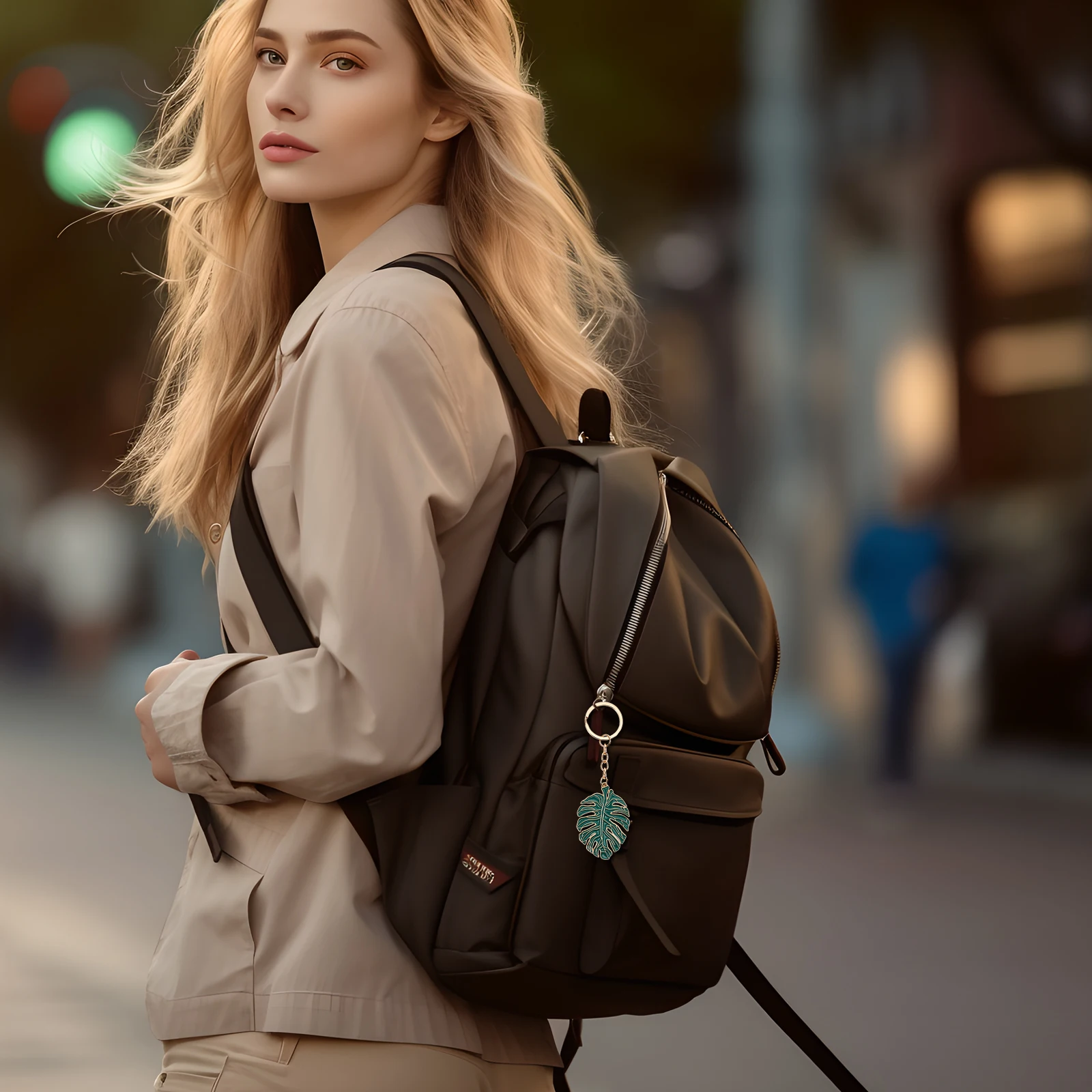 

3 Pcs Keychain Bag Decoration Alloy Plant Charms Tropical Pendant Cute Bag Decoration Durable Gift Key Ring Accessories