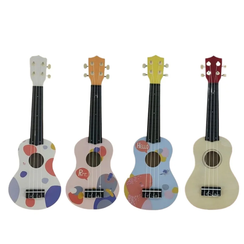 

21-Inch wooden ukulele guitar, children's music enlightenment toy mini teaching instrument