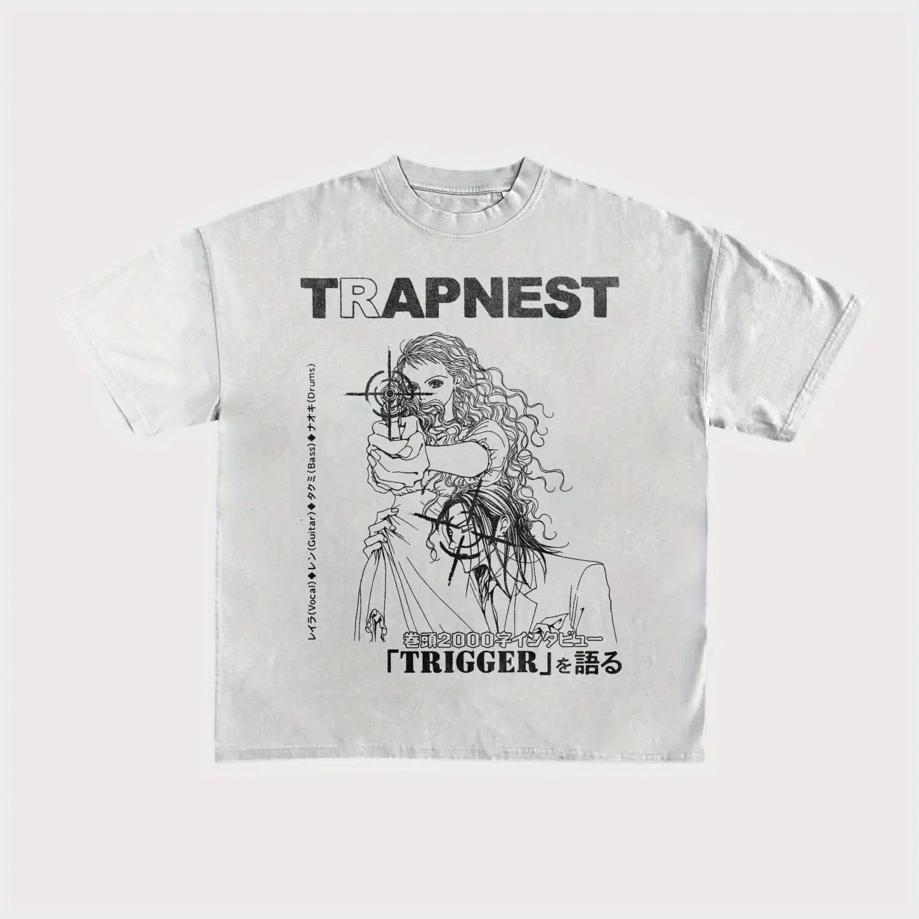 Camiseta de Anime y Manga Trapnest Nana con Estampado del Personaje Japonés Reira Takumi, Camiseta Casual Coleccionable para Fans de Nana en Todo el Mundo