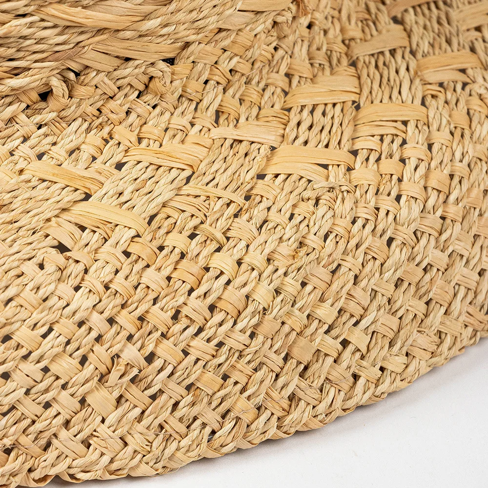 New Cloche Raffia Sun Hat for Women Summer Hat Designer Hollow Straw Hat Natural Handmade Bucket Hat Beach Hat Outdoor Party Hat