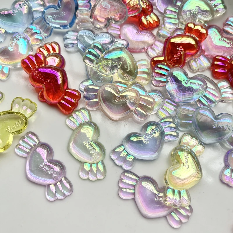 12 pieces/batch of ab color heart shaped and wing shaped DIY Rhinestone scrapbooks for DIY jewelry making crystal accessories