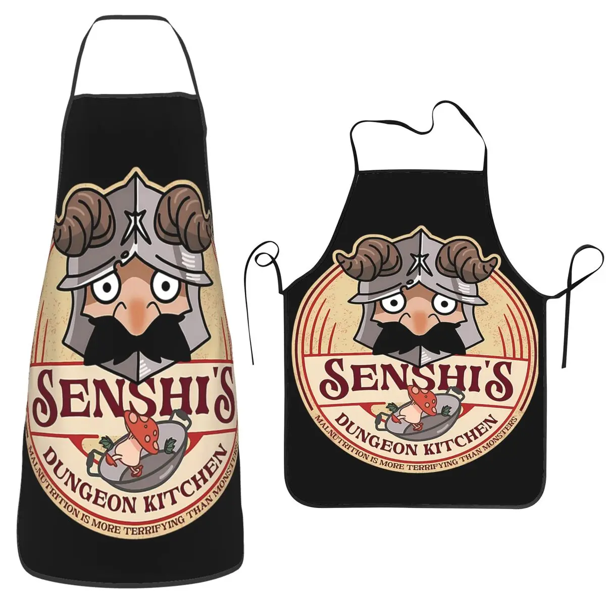 Delicious In Dungeon Senshi Cooking Anime Aprons Chef Cooking Tablier Bib Kitchen Cleaning Pinafore for Women Men Painting