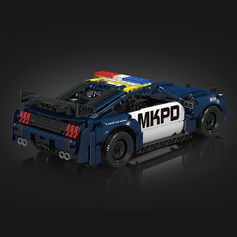 Mould King Barricade Police Car Building Blocks Pull-Back Vehicle Model for Kids Toy Collectibles Exhibition Car for Adult Teen