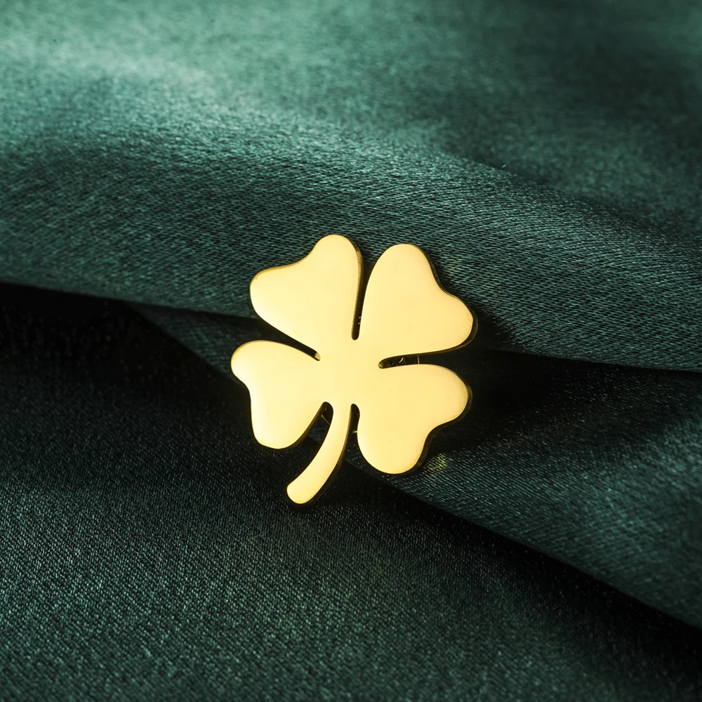 Dawapara Kleeblatt-Brosche mit Kleeblatt, Dreifaltigkeitsknoten, irisches Glückssymbol, St. Patricks Day, Edelstahlschmuck – Detail 19