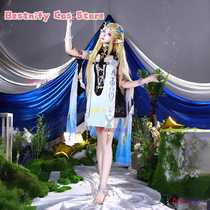 Cartethyia أنيمي كوسفسفريه ويذرينج موجات زي Cartethyia فستان مثير شعر مستعار موحد لعبة أنيمي لعب الأدوار الزي فساتين حريمي