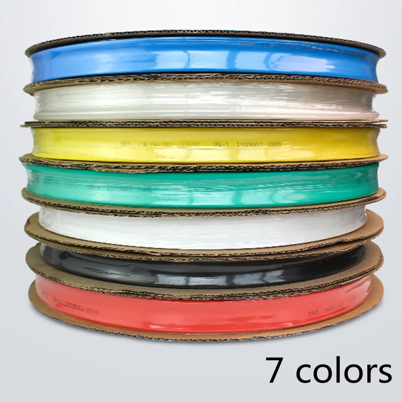 200M/Roll 1/2/2.5/3/4mm Color Heat Shrinkable Tube Shrink Tube Kit Insulation Tubing Wire Cable Insulation