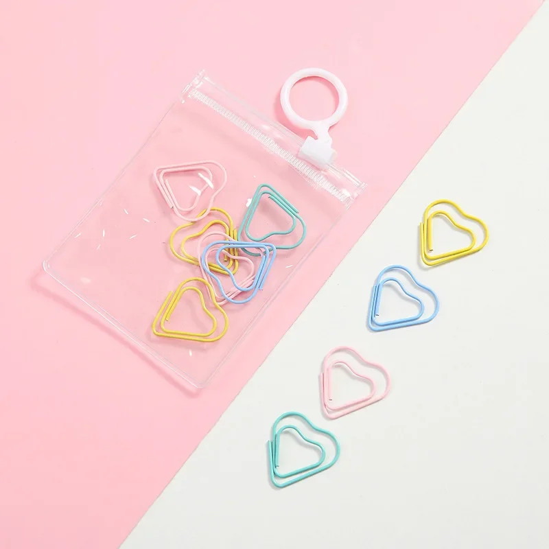 Candy Color Paper Clips, Bookmark dos desenhos animados, Clip decorativo, Pasta de metal, Papelaria, Fotos, Bilhetes Organizador, 10pcs