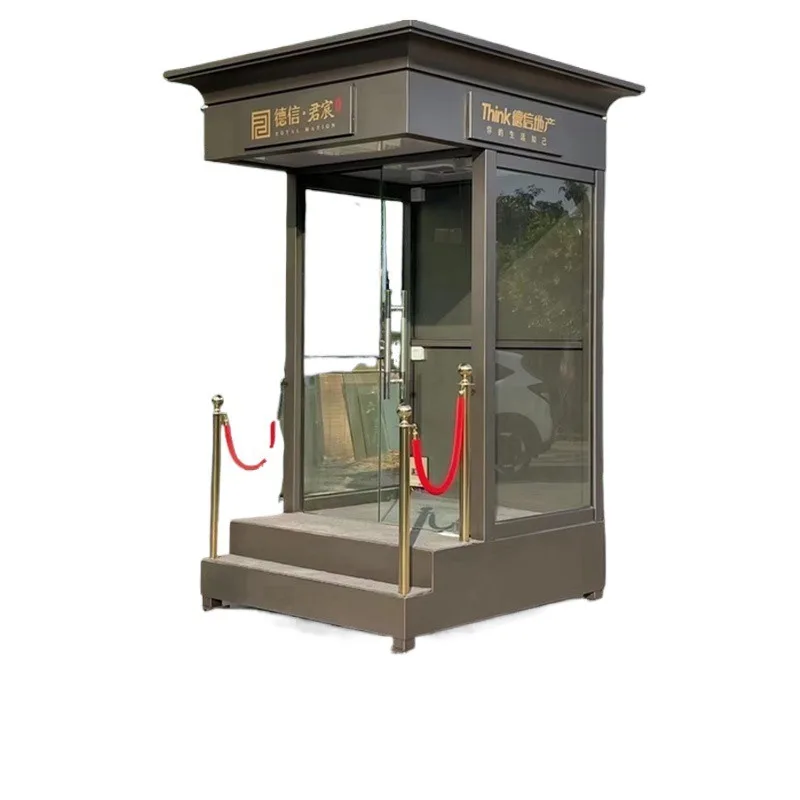 

Platform guard box Outdoor station guard platform Sales office Glass welcome post