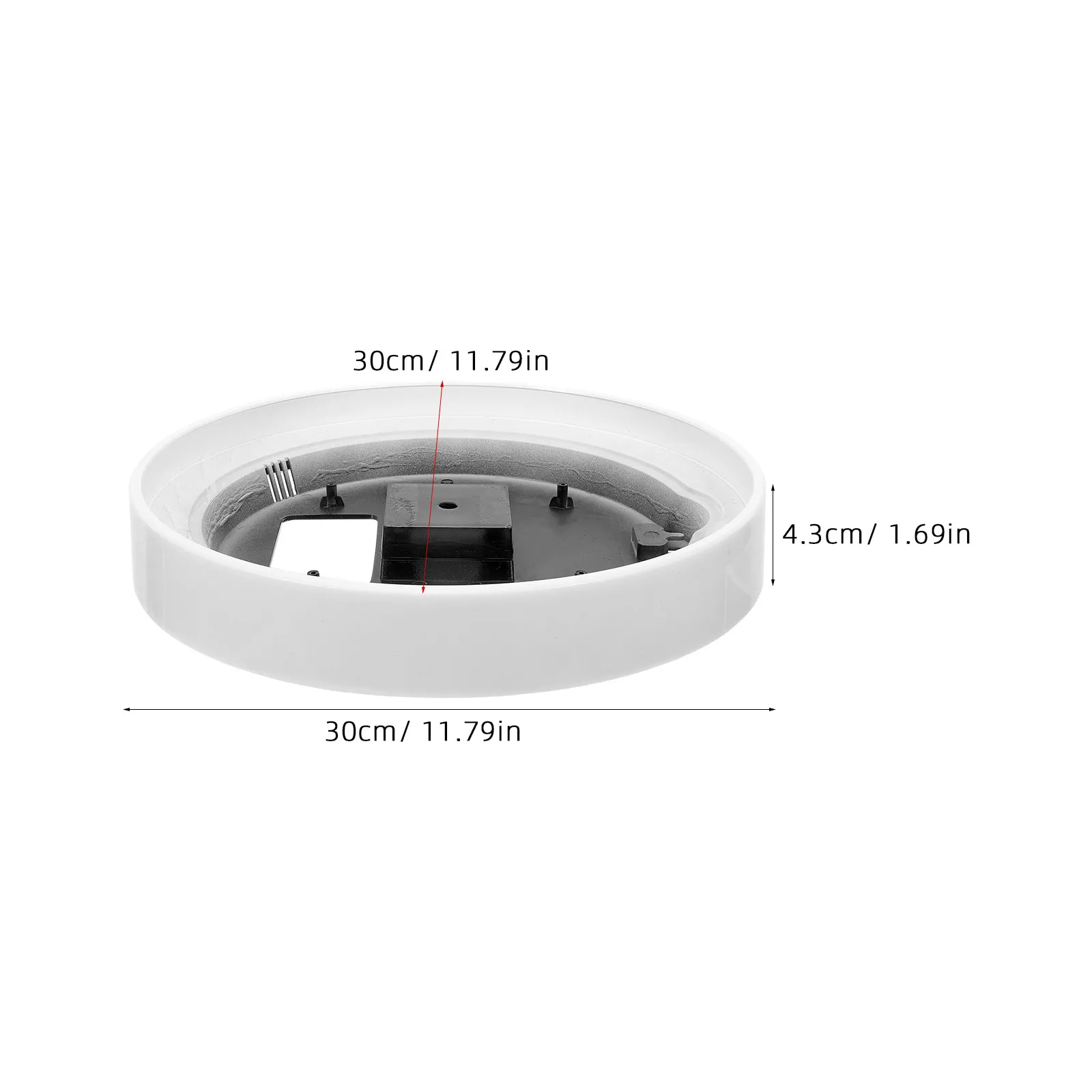 Plastic Back Cover for Clocks Narrow Edge Minimalist Round Shell Quartz Movement Replacement DIY Clock Repair Wall Clock Back
