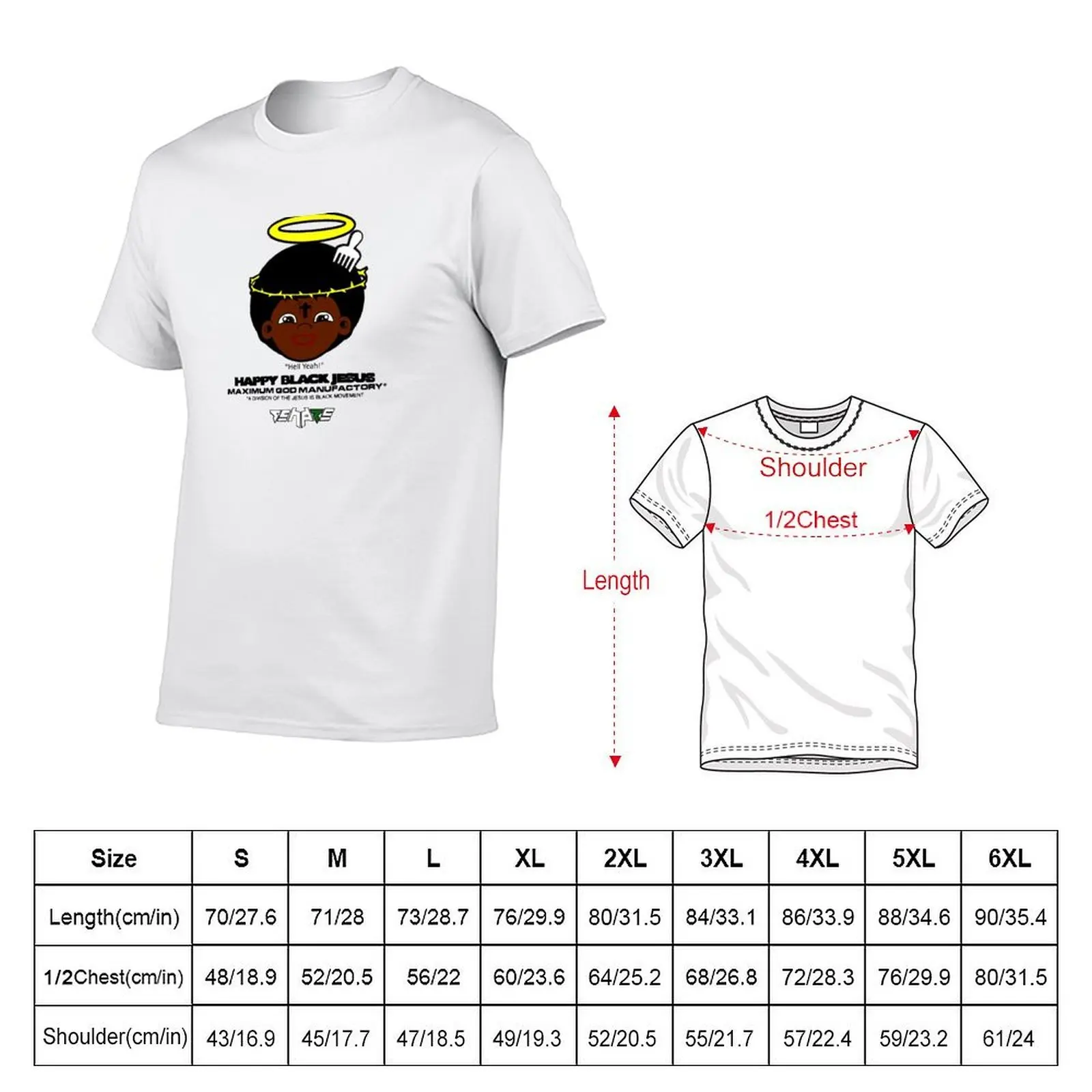 SENATE happy black jesus T-Shirt Personalized t-shirt plus size clothes Men's t-shirts