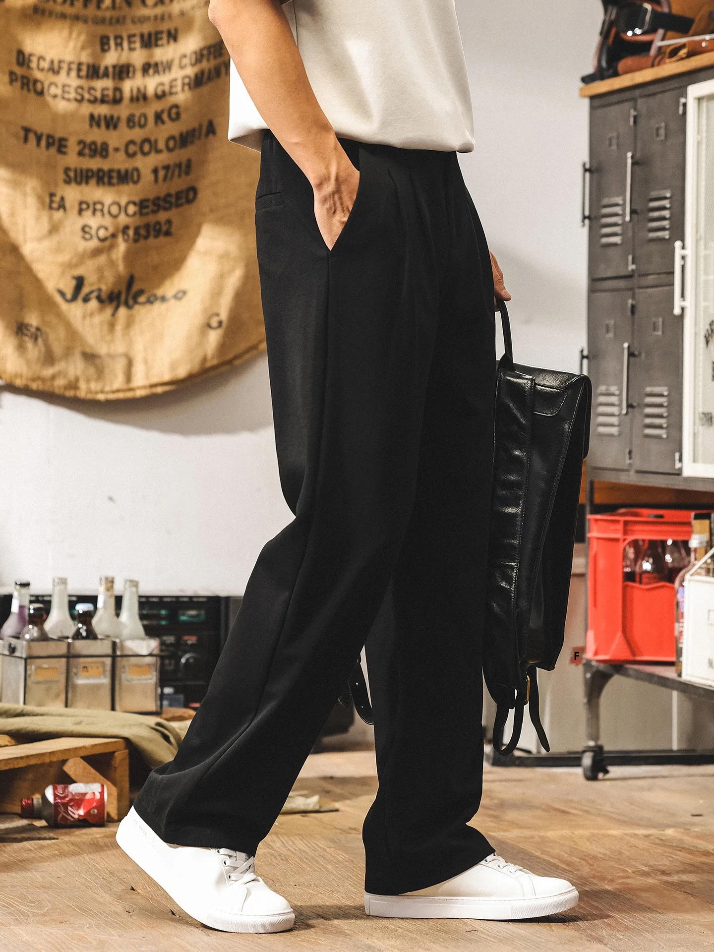 

Американские повседневные брюки, мужские летние новые свободные брюки Busin для поездок на работу, длинные брюки с прямыми штанинами, тонкая драпировка в полоску