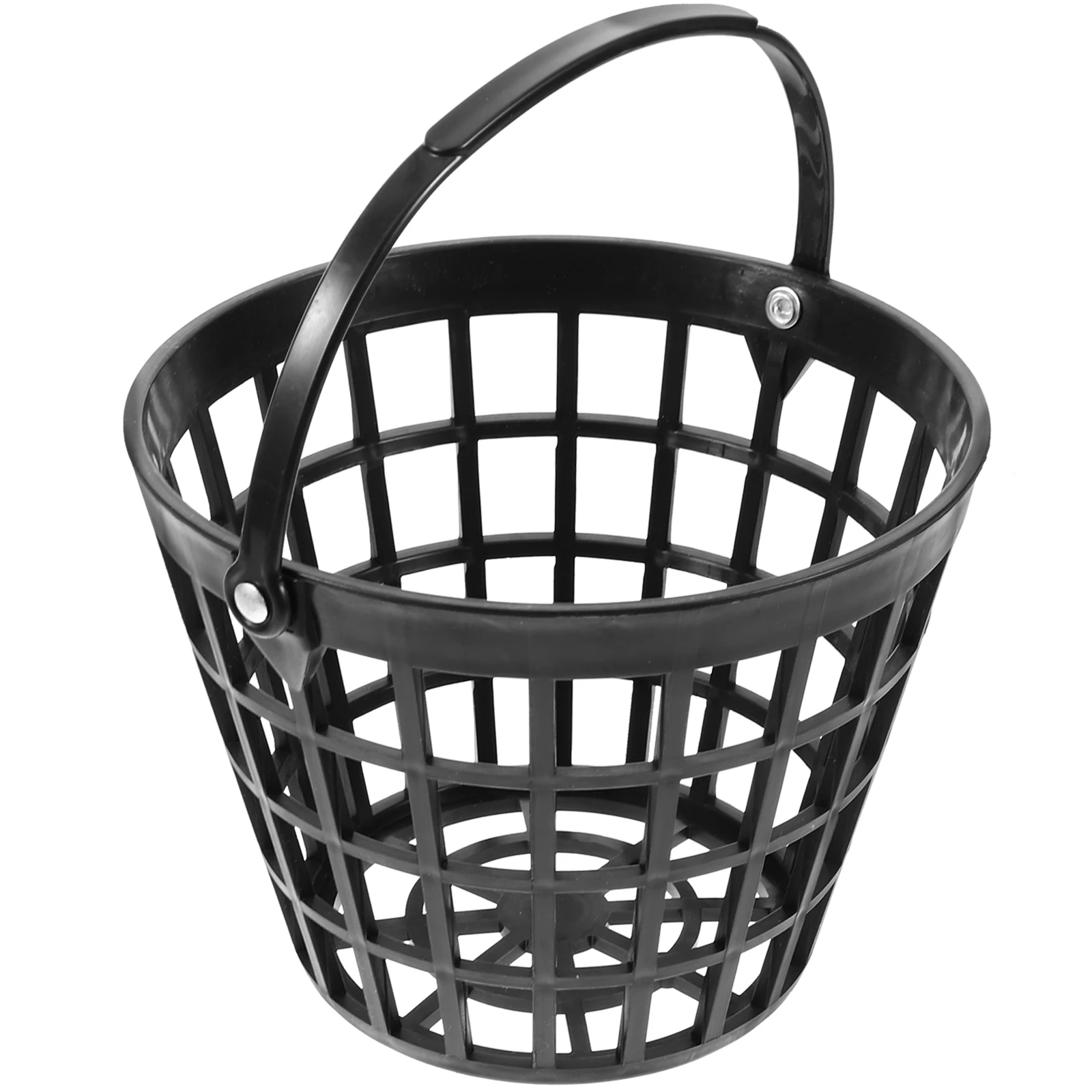 

25 Golf Balls Black Plastic Basket Portable Storage Container Outdoor Sports Fitness Shaping Practice Accessory