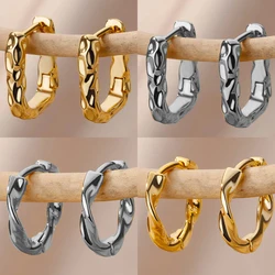 U-Shaped Square Hoop Earrings for Women Luxury Stainless Steel Circle Earrings Trend 2026 New in Female Aesthetic Jewelry aretes