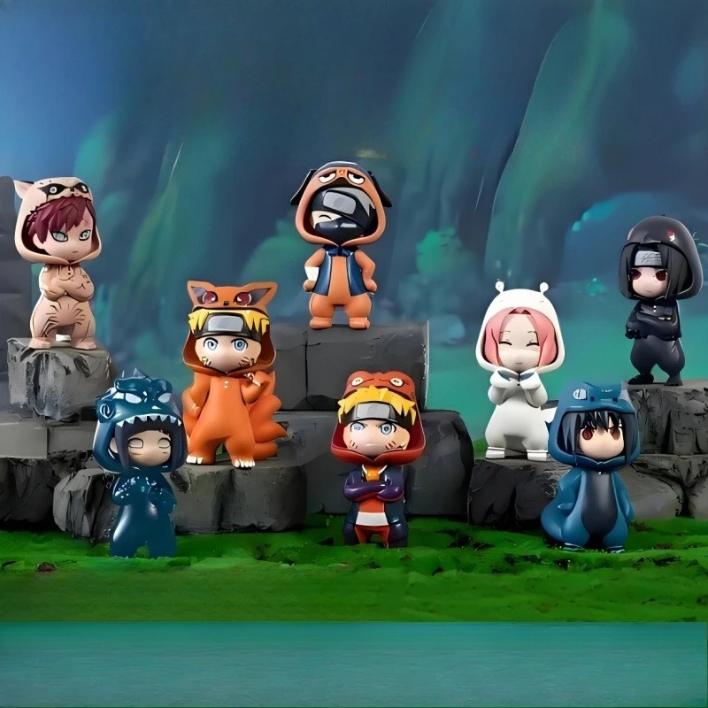 

Original ‌‌BNFIGURE Q Pajamars Series Naruto Shippuden Cosplay Costume Dolls Chibi Style Blind Box Figure Model Gift