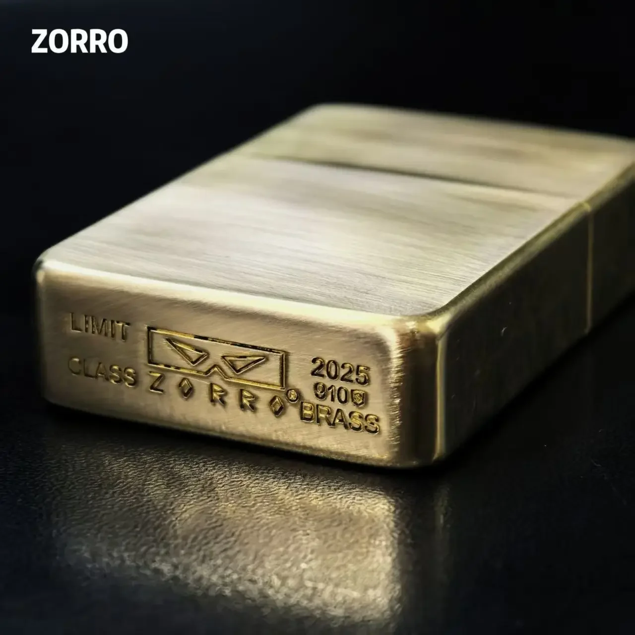 2026 Zorro 910S Brass Pure Copper Fuel Lighter, Classic Windproof Grinding Wheel Lighter, Cigarette Accessories, Men's Gift
