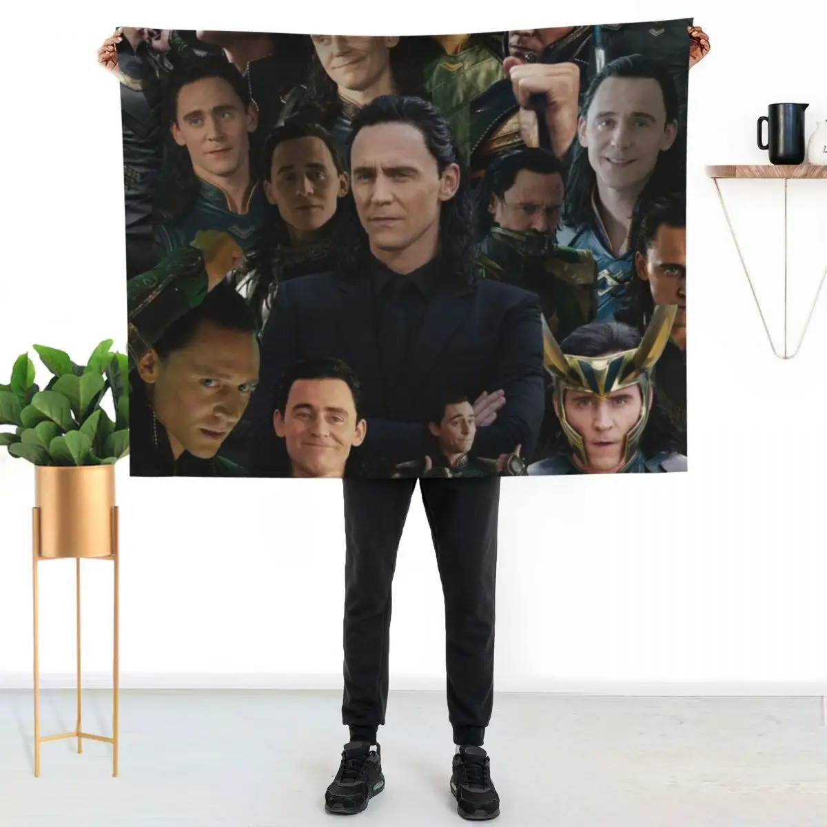 

Tom Hiddleston collage Throw Blanket All Weather Soft Throw Blanket for Sofa