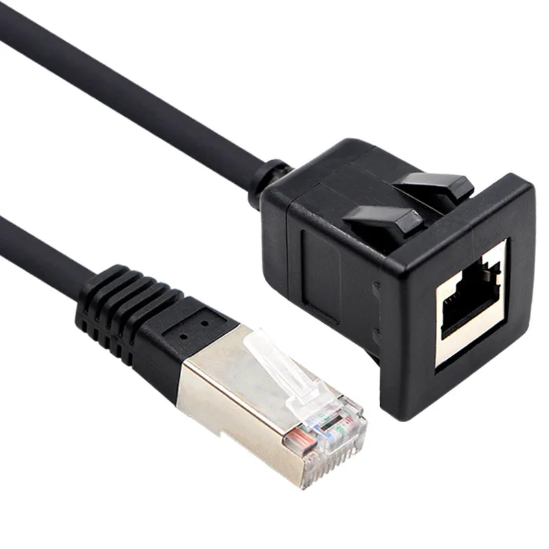 Cavo Ethernet angolato RJ45 Cavo di prolunga di rete universale Gigabit Cat5 maschio-femmina Rame CAT5E Rj45 Extender 1m