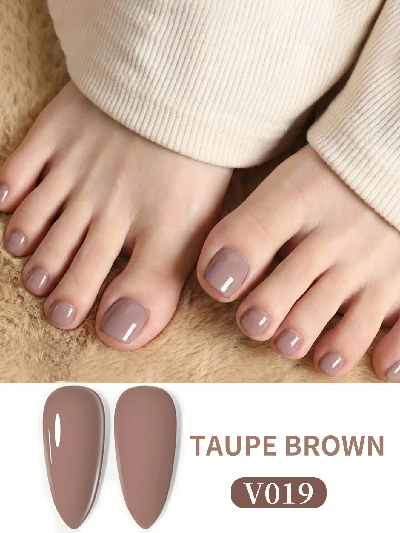 1pc 15ml Taupe Brown Gel Nail Polish Starter Pure Soak Off No Wipe Nail Gel Polish Suitable For All Seasons