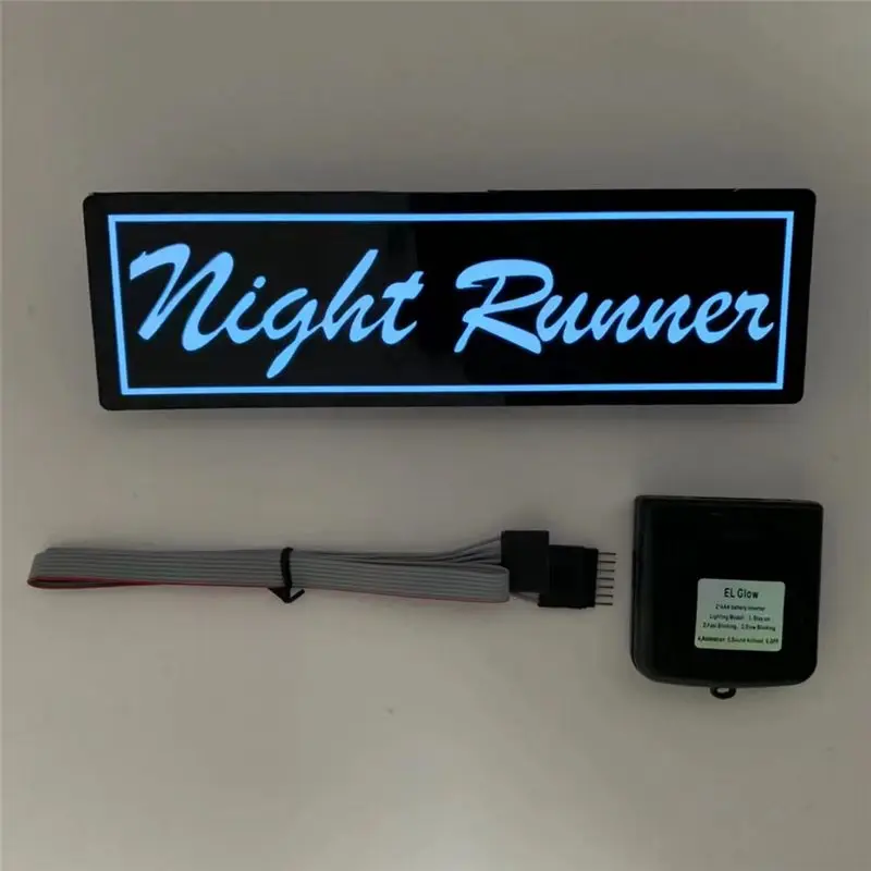 A30F-Windshield Night Runner Car LED Light Window Stickers For JDM Glow Panel Decoration Accessories