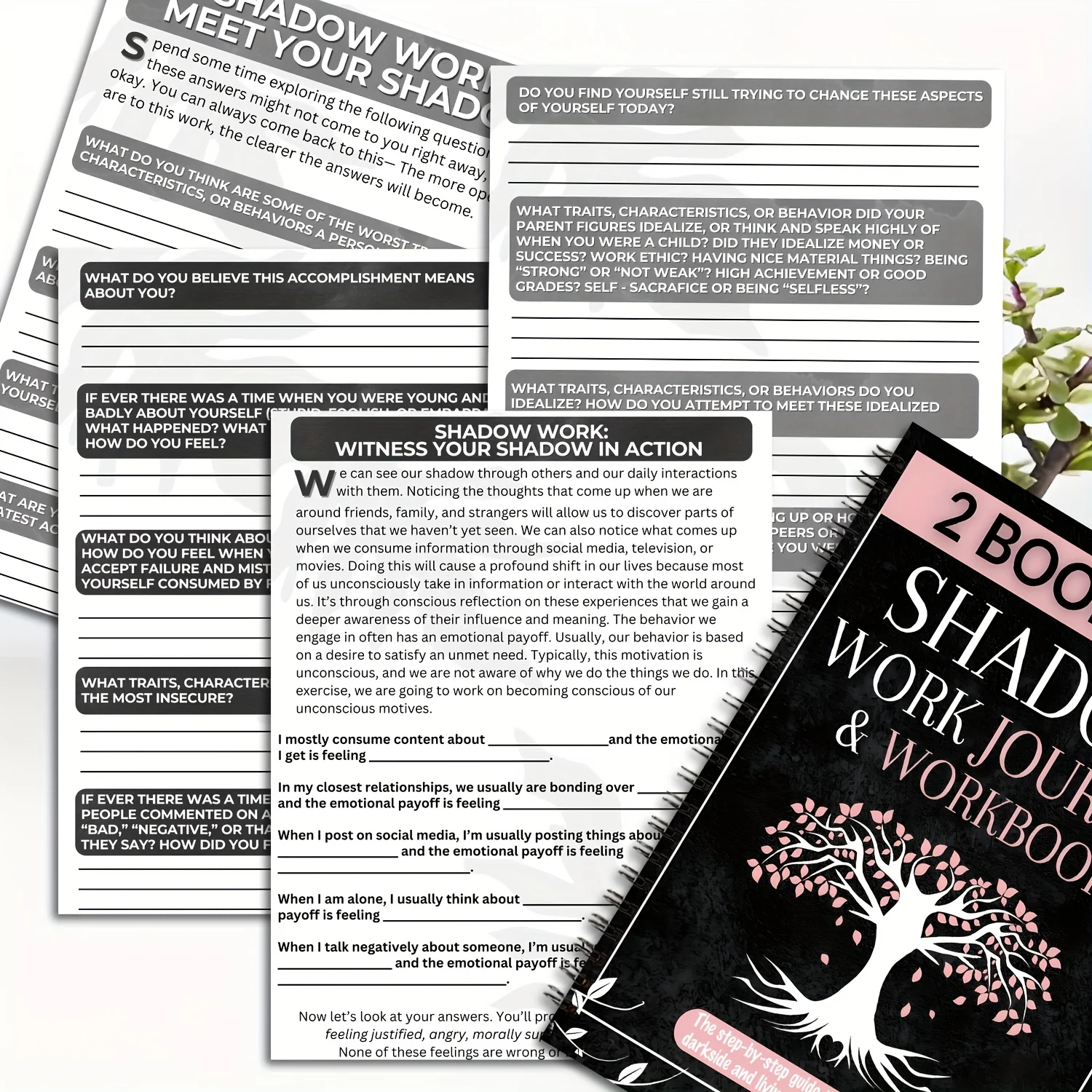 Essential Guide to Integrate and Transcend 2-in-1 Shadow Work Journal & Workbook: Your Shadows, Step-by-Step Prompts Notebook