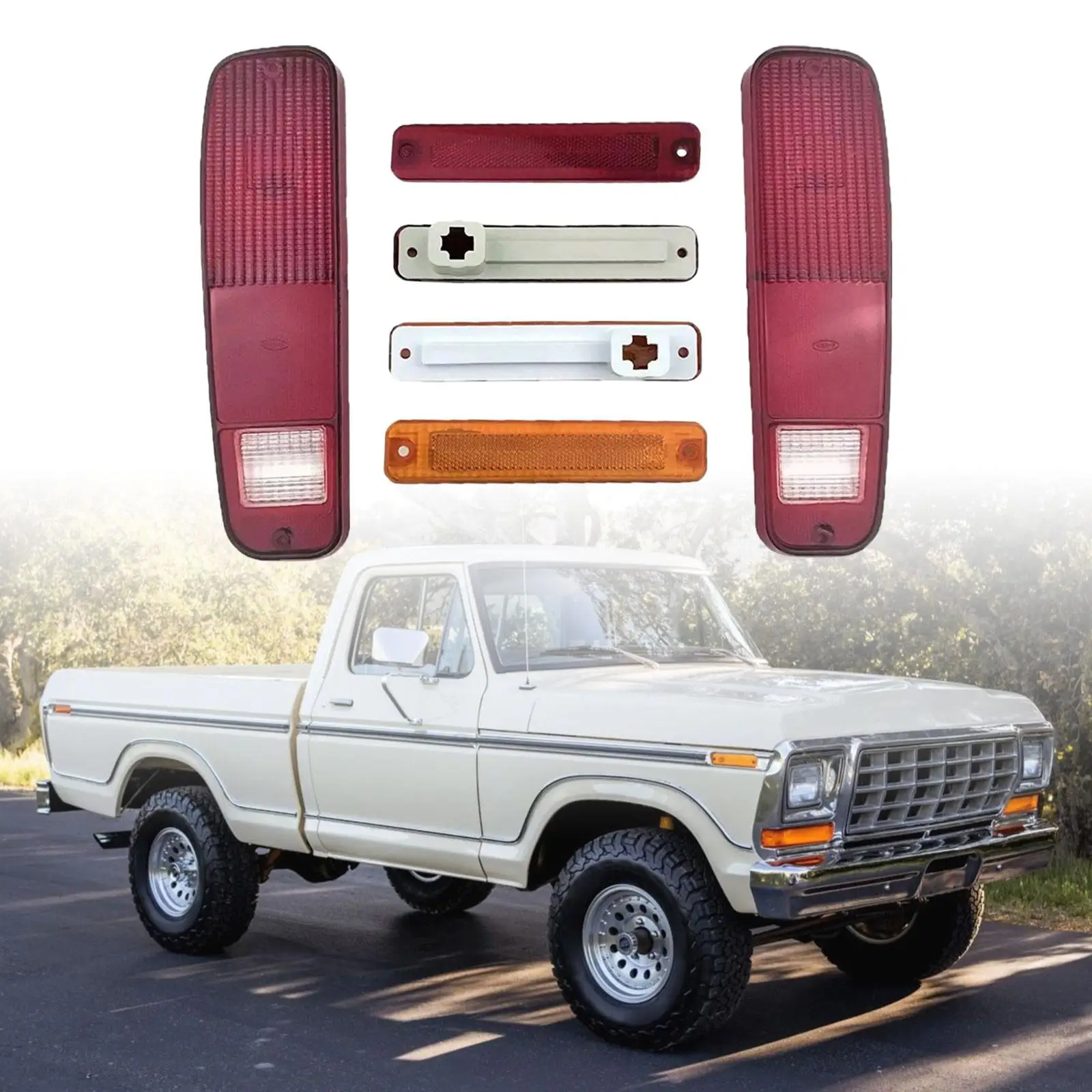 

Tail Light Assembly Kit Durable Auto Parts Rear Light for Ford Truck Bronco Econoline Replacement
