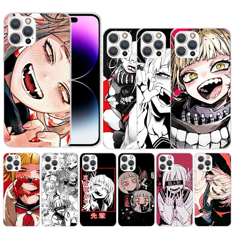 Anime Himiko Toga Waifu Soft Cover for iPhone 15 14 13 12 Mini 11 Pro Max Print Phone Case X XS XR 7 Plus 8 + SE Pattern Coque