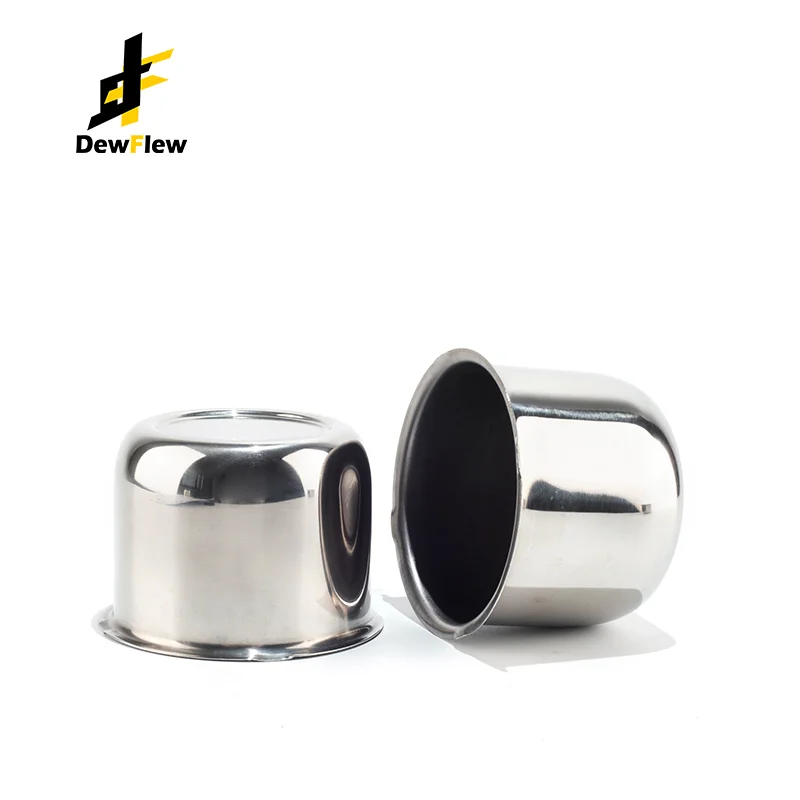 

DewFlew 2Pcs 79mm/3.11" Hub 59.6mm/2.35" H Stainless PUSH-THRU HUB CENTER CAP Fits Push Through Center Caps 3.11 Push Thru Steel