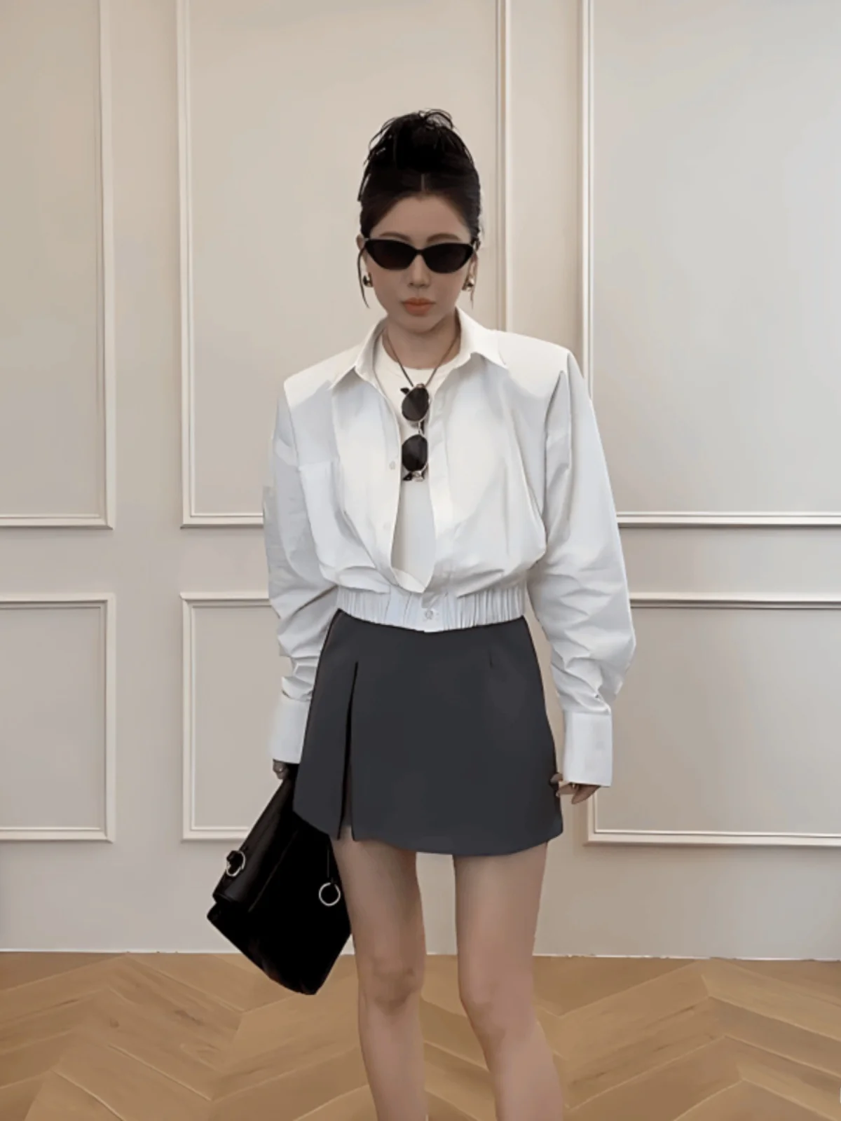 

Белая женская рубашка с длинным рукавом свободного кроя, весенняя новинка в корейском стиле, очень красивый топ Xiaohanjia для повседневной носки