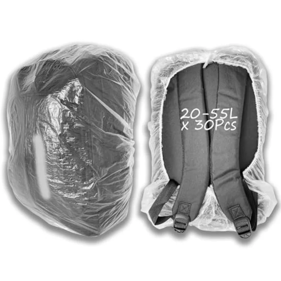 

30pcs Bkpk Rain Cover Waterof - Disposable Lightweight Bkpk Cover for Outdoor HikinAir Travel for 20-55L