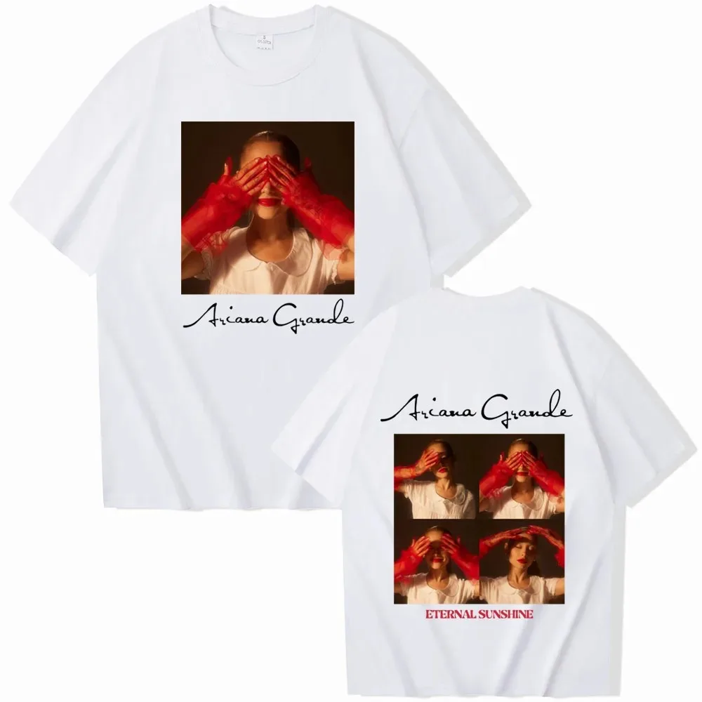 High Quality Summer Ariana Grande Eternal Sunshine 2024 T-Shirts Unisex Harajuku O-Neck Short Sleeve Shirts P!nk Fans Gift