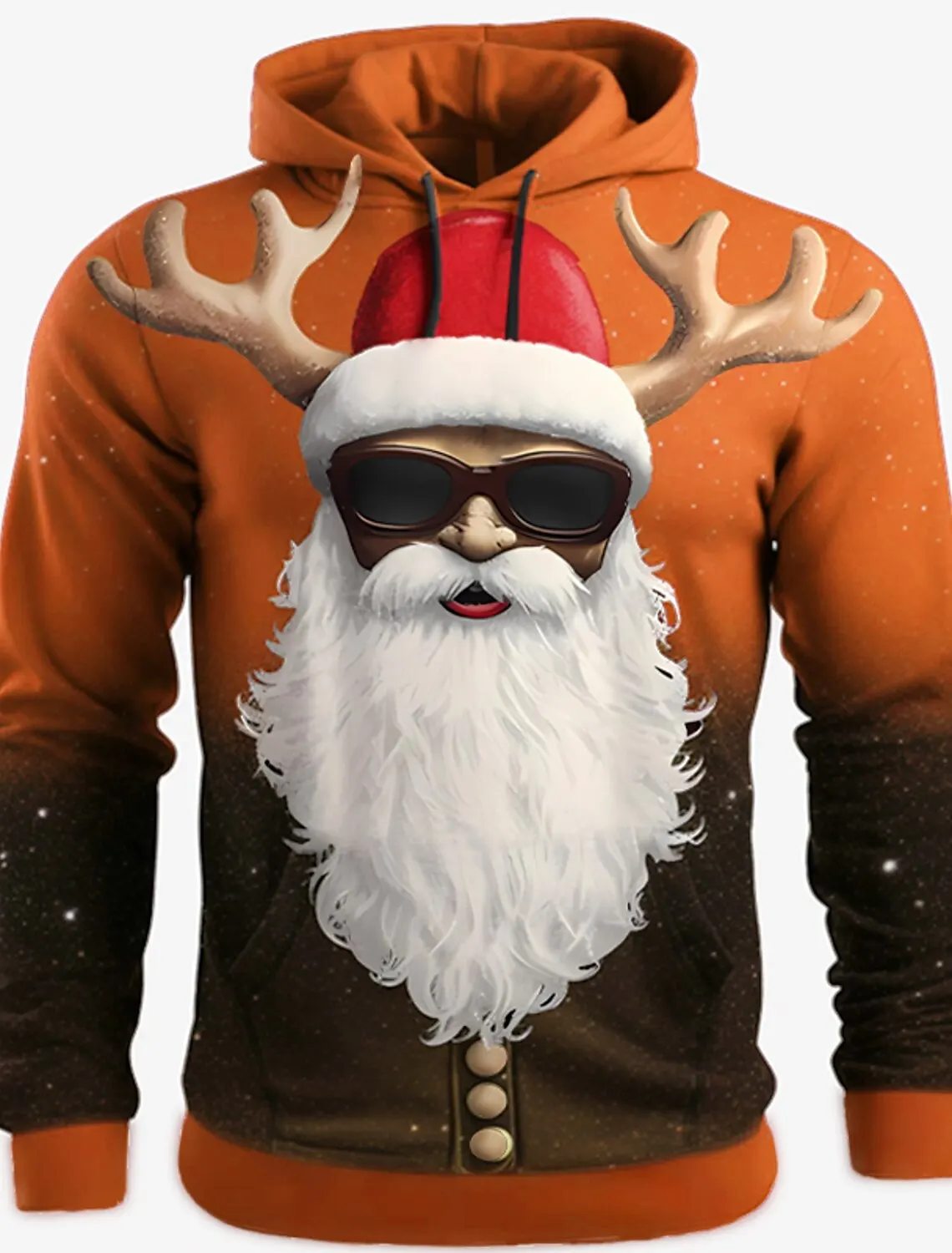 2024 Graphic Santa Men's Fashion 3D Print Hoodie Sports Hoodies Long Sleeve Hooded Print Front Pocket Fall Hoodie Sweatshirt