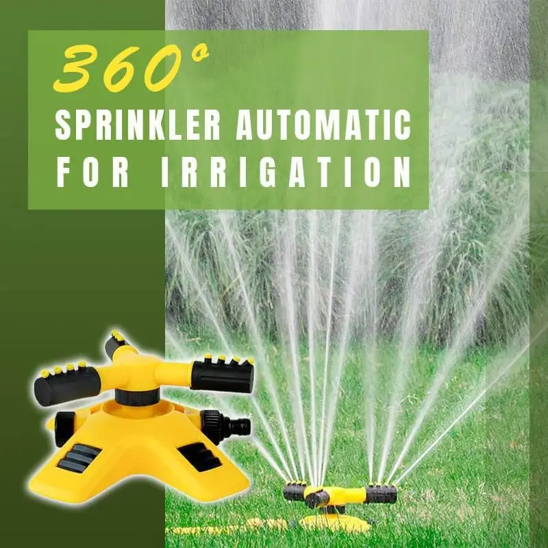 360-degree Automatic Rotating Three-prong Sprinkler Irrigation Rotary Sprinkler Tandem Sprinkler Watering Device