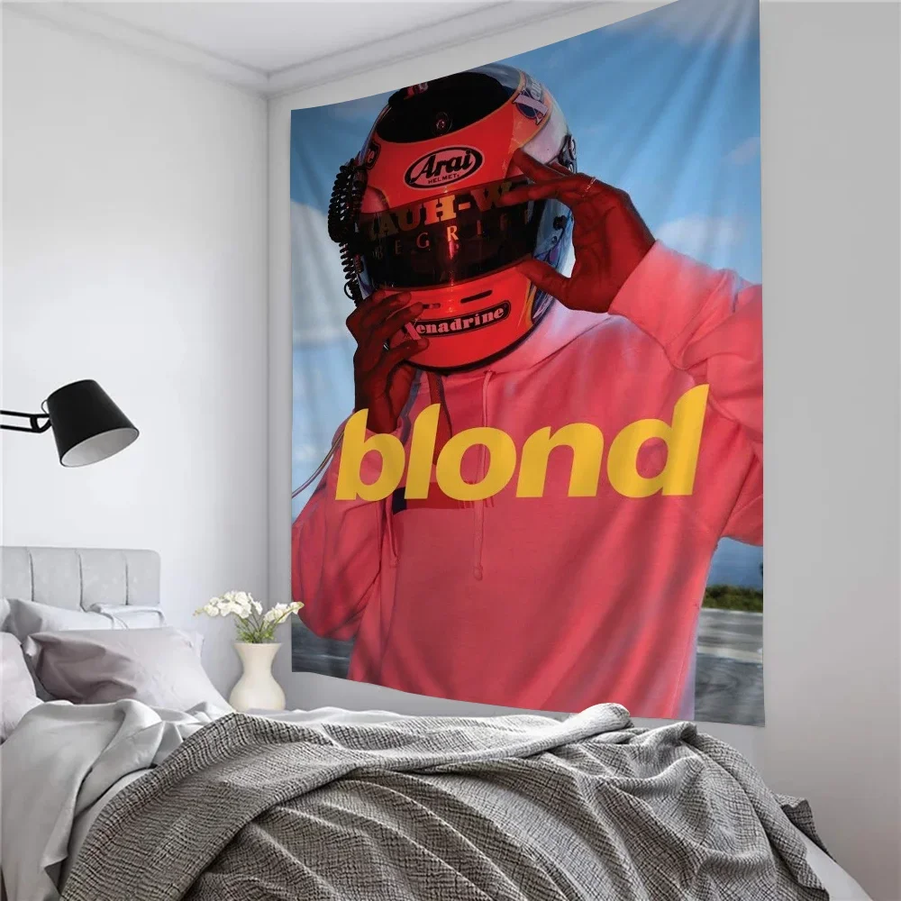 A-Frank_Ocean Poster Blond Colorful Tapestry Wall Hanging Bohemian Wall Tapestries Mandala Wall Hanging Sheets