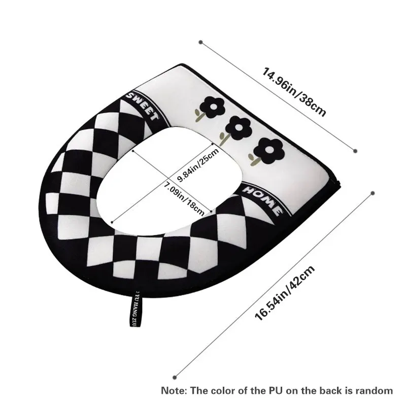 غطاء مقعد المرحاض للحمام، وسادة قطيفة ناعمة للشتاء الدافئ، قابلة للغسل، وسادة مقعد المرحاض، غطاء دافئ