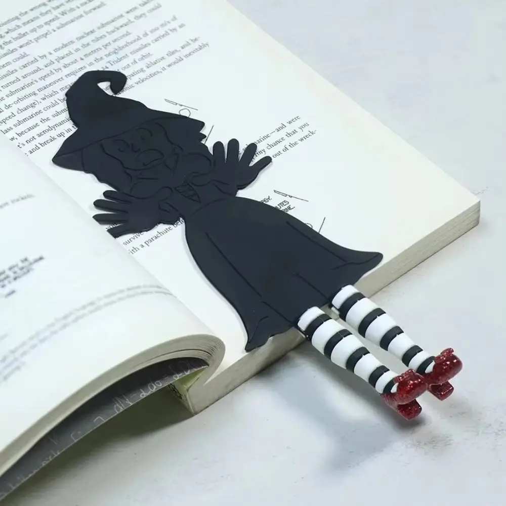 

Funny 3D Bookmark High Heels Witch Handmade Reading Page Marking Tool Book Pagination Mark Reading Lovers